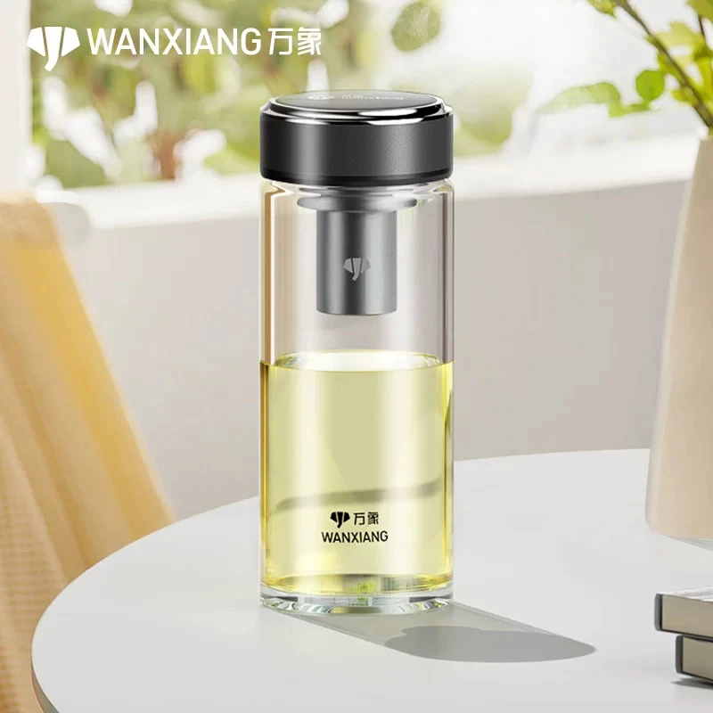 玻璃杯单层水杯男士大容量杯子女士新款办公室专用玻璃水杯