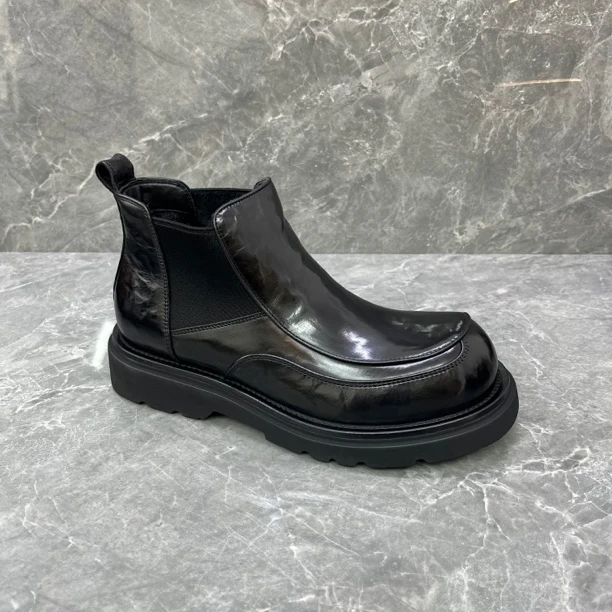 「单棉同款」新款商务大头时尚男士短靴 833-7