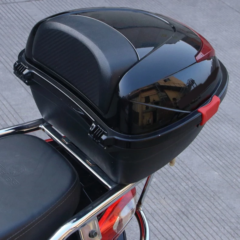 电动车后备箱大号尾箱摩托车工具箱电瓶车储物箱踏板车后背箱通用
