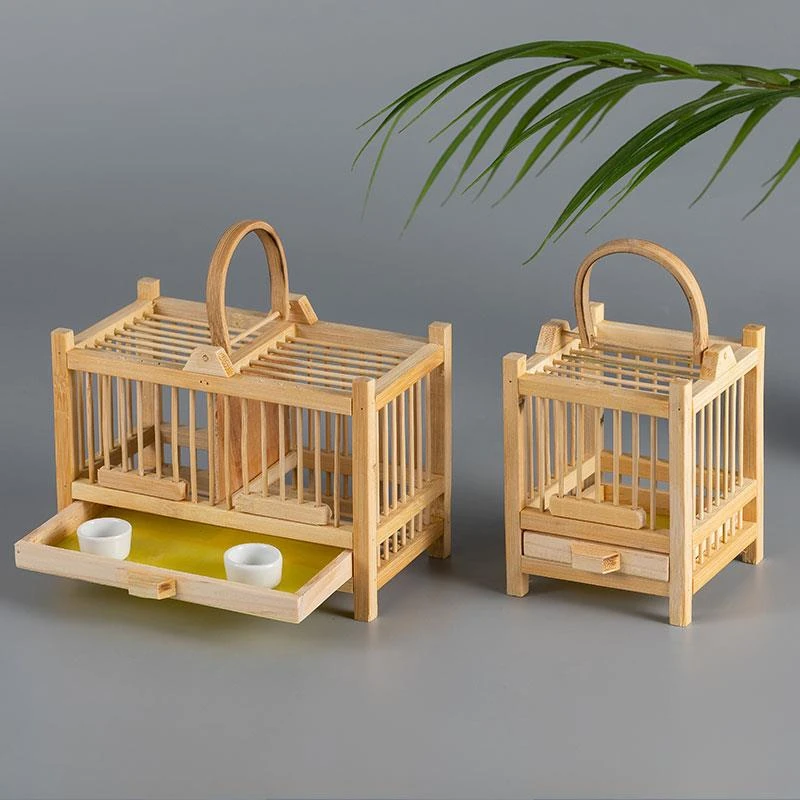 手工竹编蝈蝈笼子精品竹子养罐蟋蟀饲养箱知了盒子蛐蛐饲养盒简约