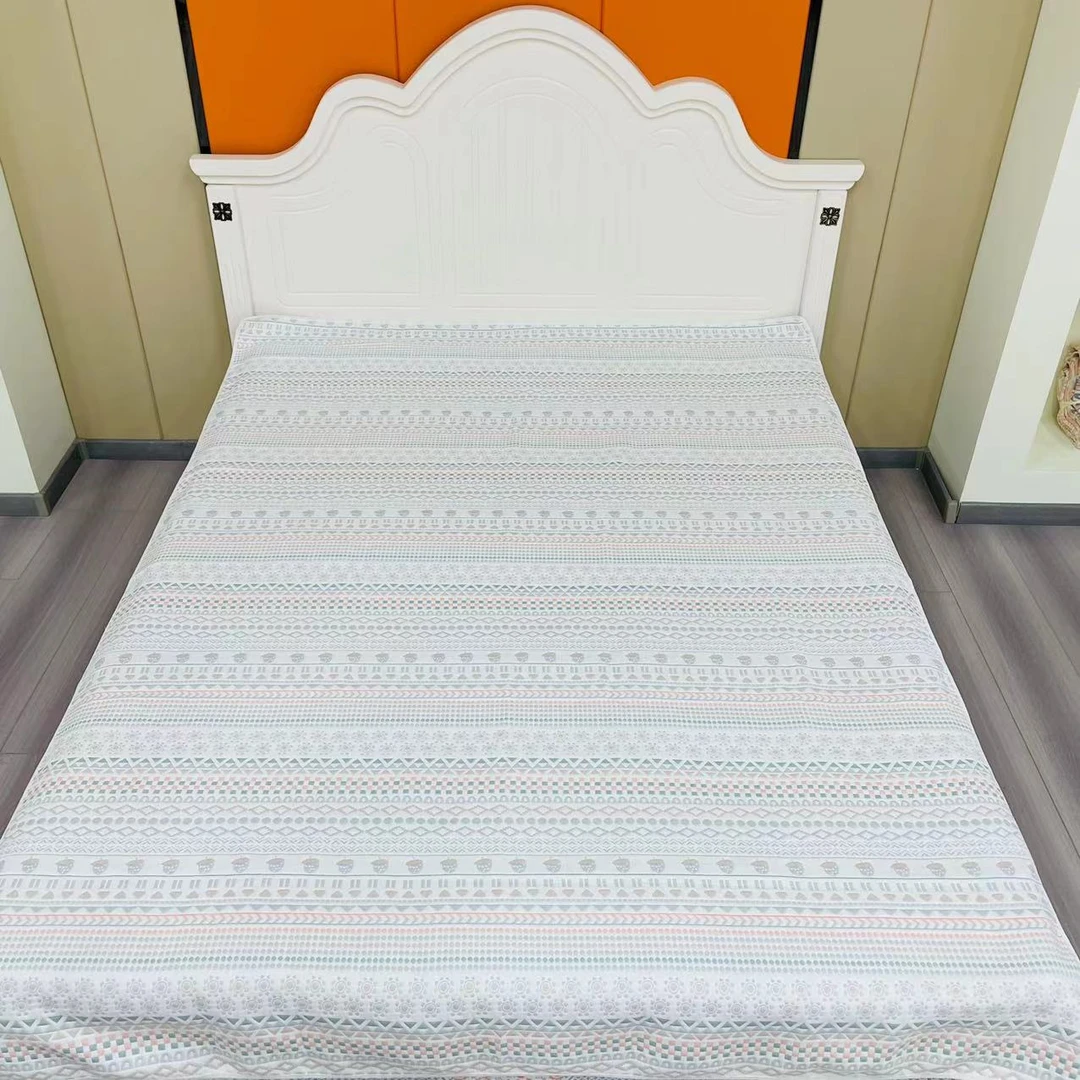 六层纱布高级床盖单人床1.2*2.2适用于80-110的床