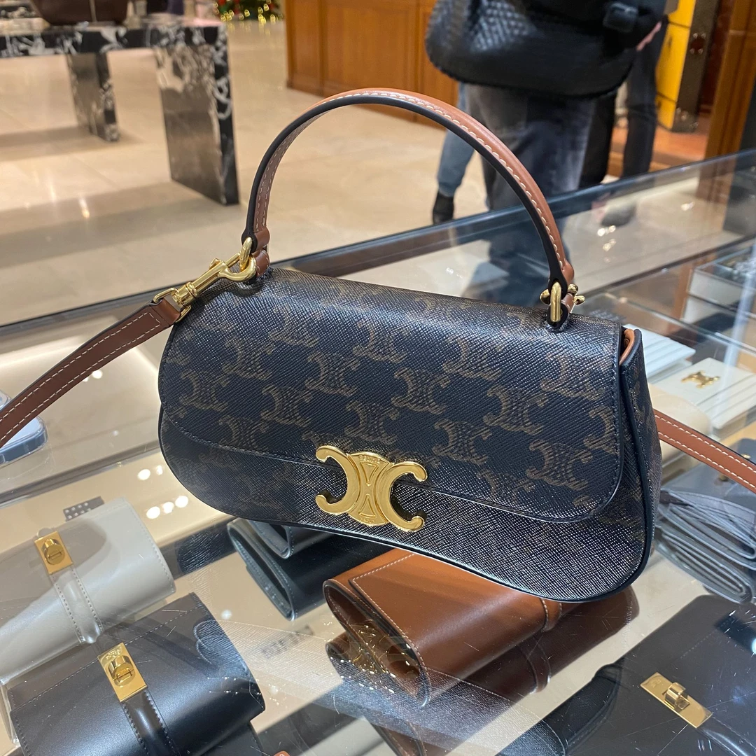 全新未使用 Celine/思琳 celine 老花 TEEN LOLA 斜跨手提包