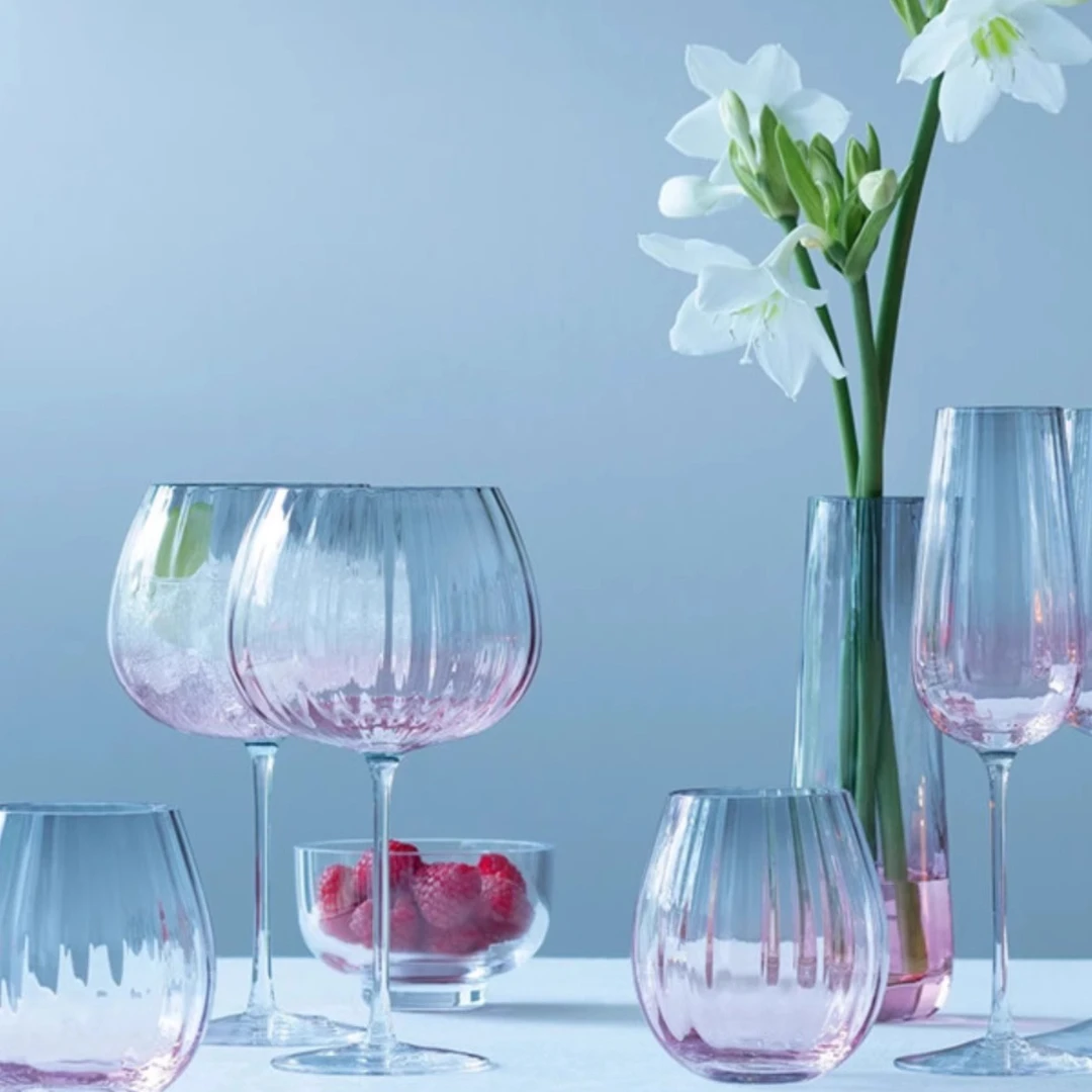 英国LSA DUSK进口水晶玻璃杯家用耐热彩色水杯创意女生可爱泡茶杯