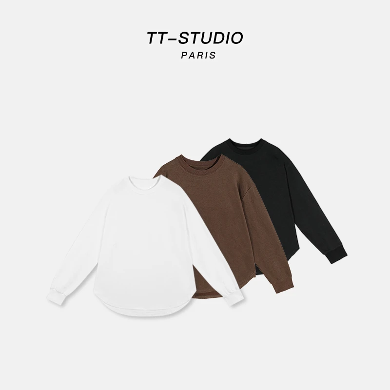 MCOMINILIVES「人手一件」320g重经典纯长袖加绒T恤TT-CXW31116091C