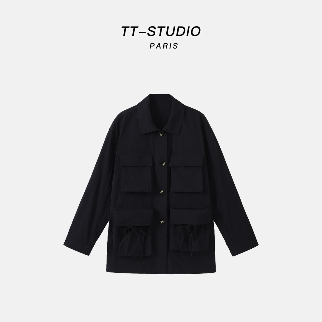MCOMINILIVES「四方位」复古翻领设计风衣外套TT-W918