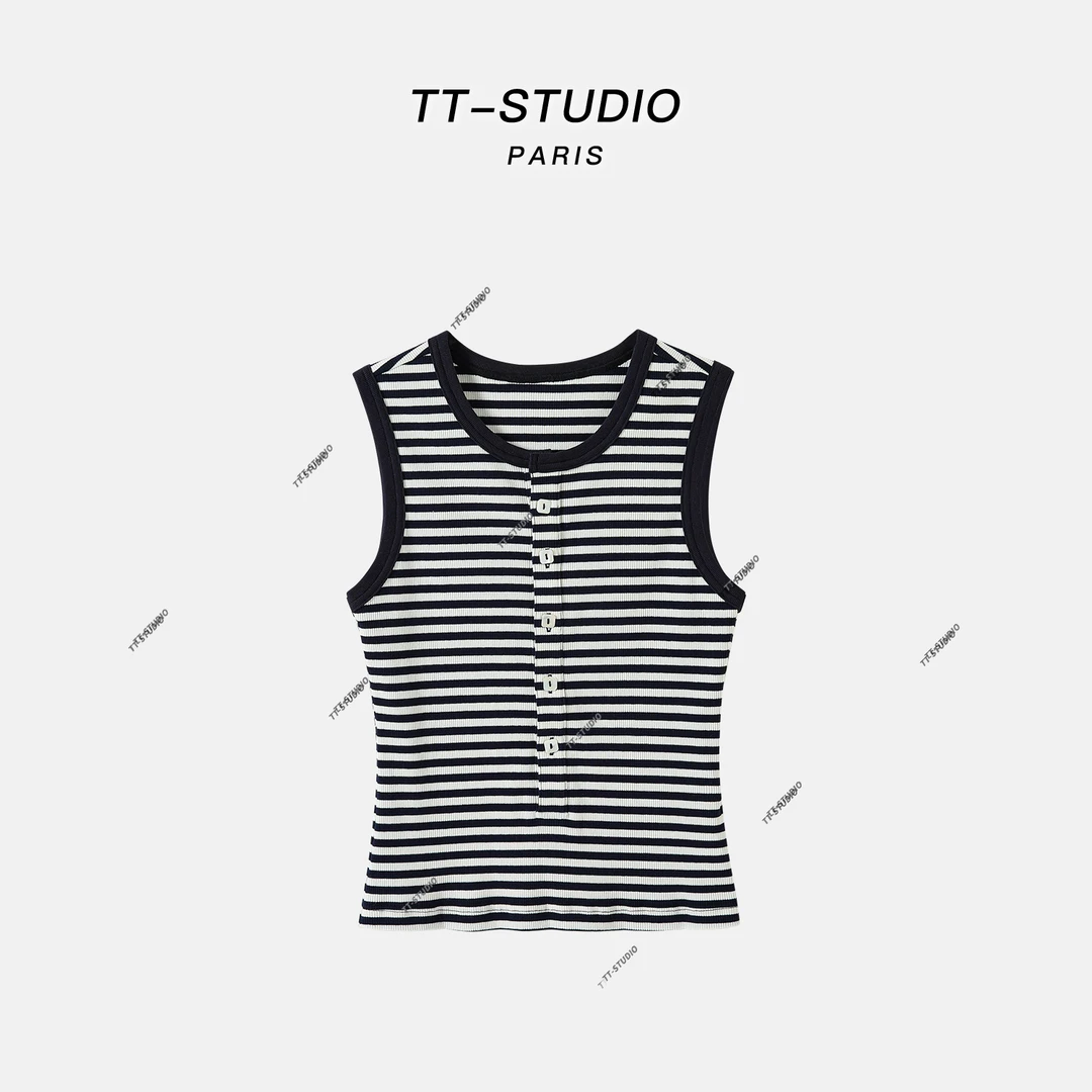MCOMINILIVES①「奥利奥」夏季新款条纹背心TT-X71095