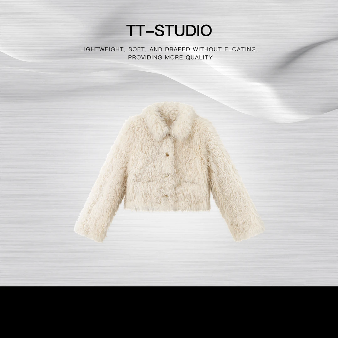 TT【白托卡】西班牙进口托斯卡纳皮毛一体皮草大衣外套女TT-LZ2495