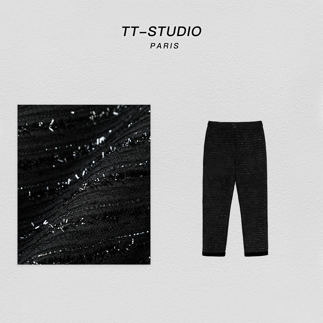 MCOMINILIVES【夜闪耀】春夏新款亮闪设计直筒长裤TTK-087