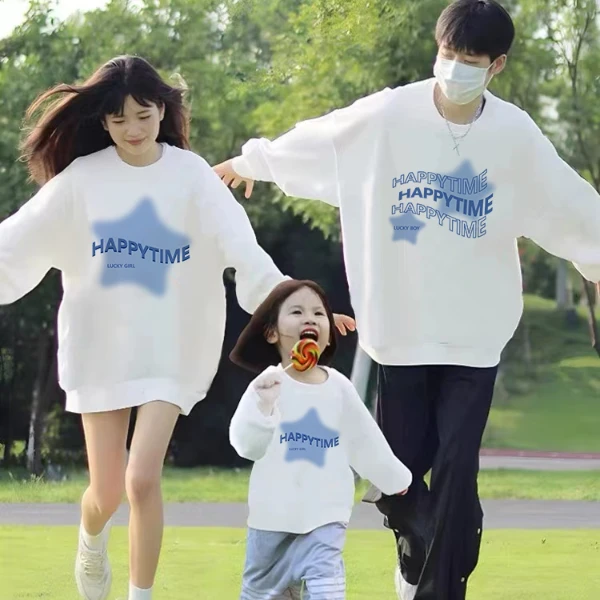 亲子装一家三口四口母子高端卫衣服2025新款爆款春秋冬款童装外套