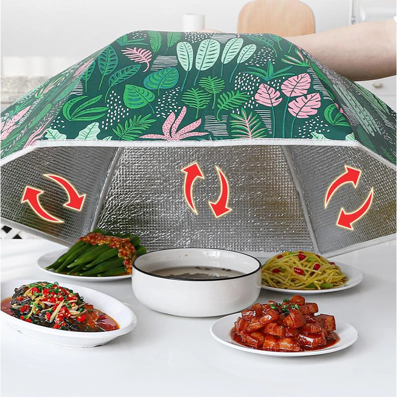 冬季保温可折叠菜罩升级大号盖菜罩神器饭菜罩子防尘罩家用餐桌罩