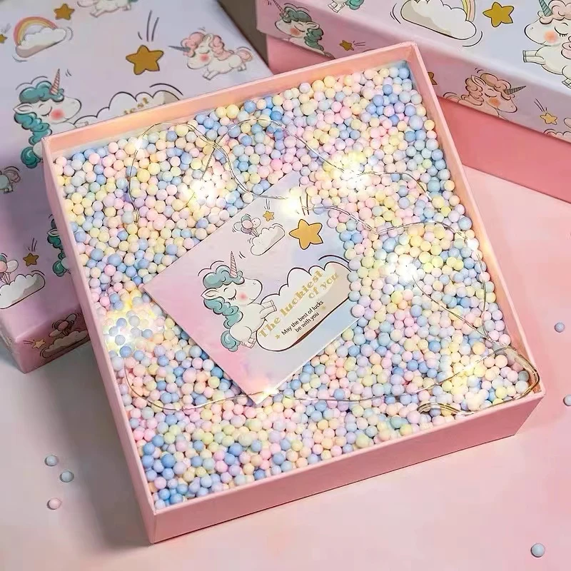 【兮子家】拉菲草泡沫流星球礼盒填充装饰波波球填充颗粒装饰