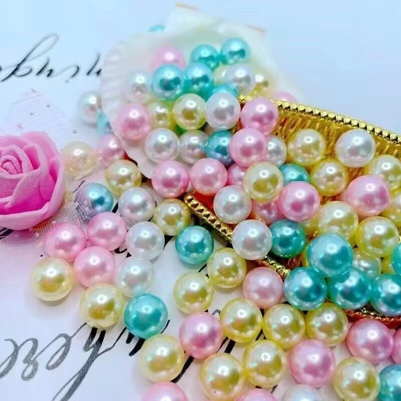 【兮子家】3-8毫米无孔仿珍珠马卡龙色系100克装