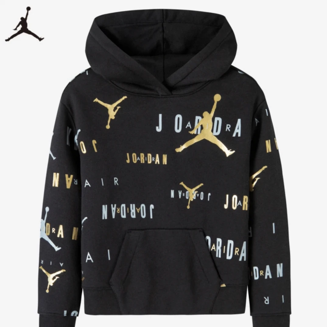 JORDAN春秋儿童加绒连帽长袖卫衣JD2142047