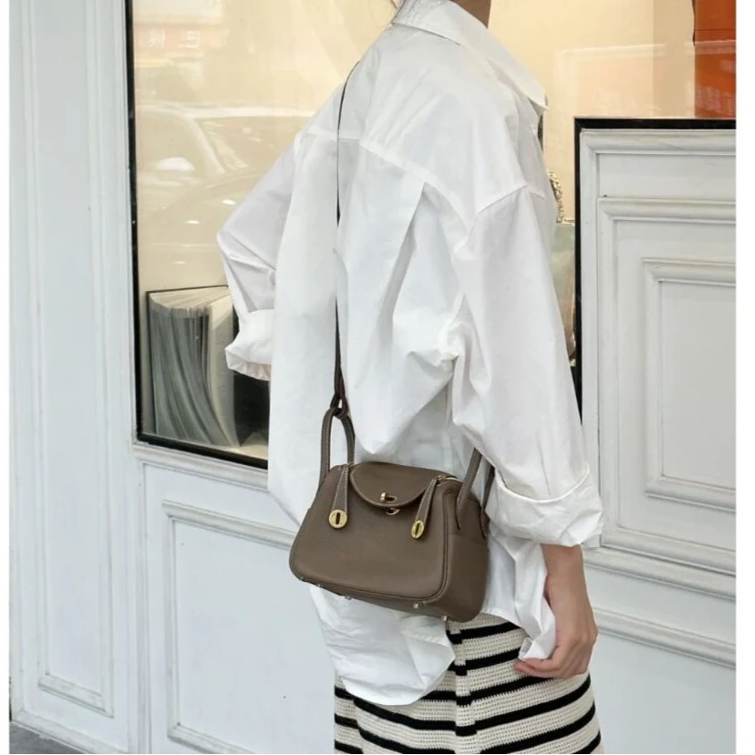 手工头层TC牛皮mini琳迪包新款手提腋下斜挎包