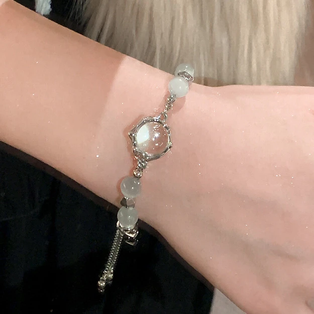 新中式猫眼石手链女高级感水晶手链