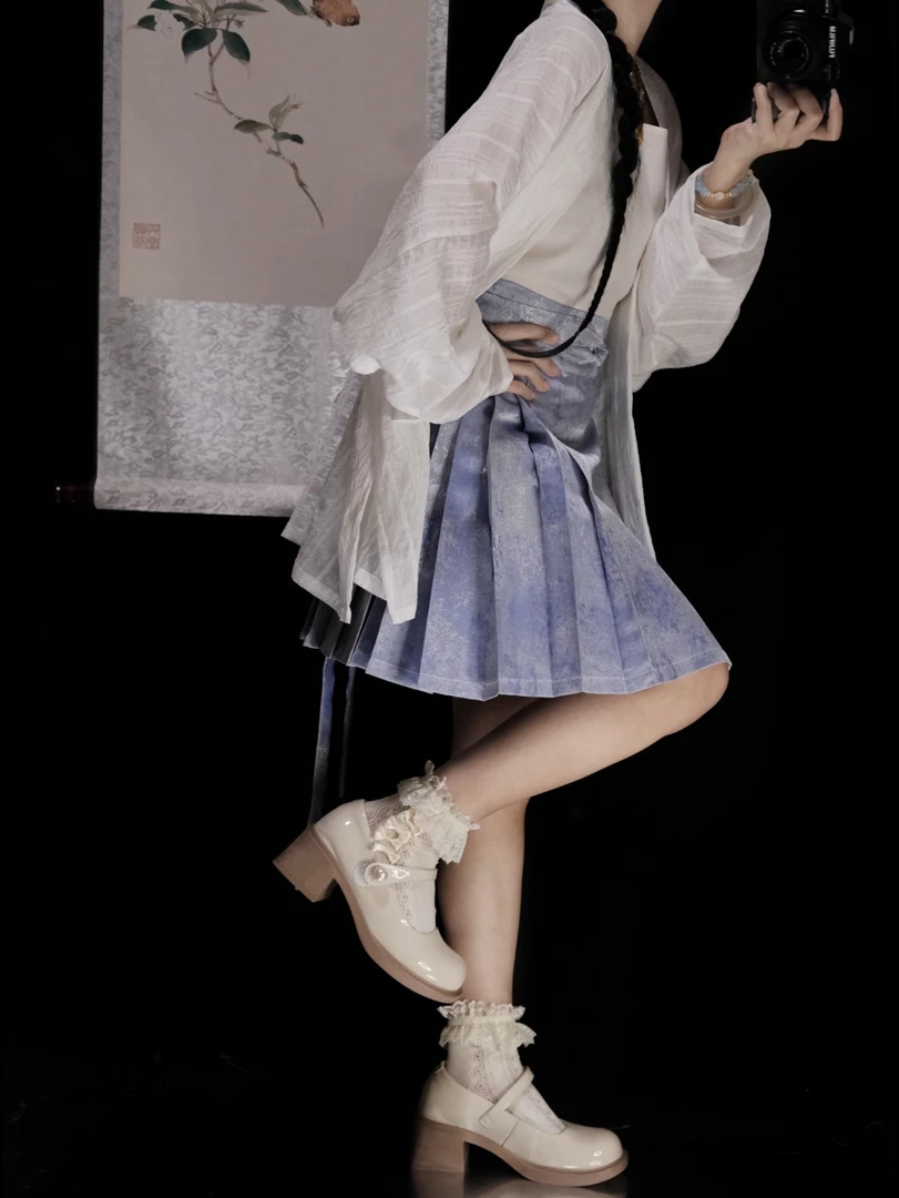 【一览星河-短款马面裙】原创新中式 国风短裙浅色系汉服女夏季日常