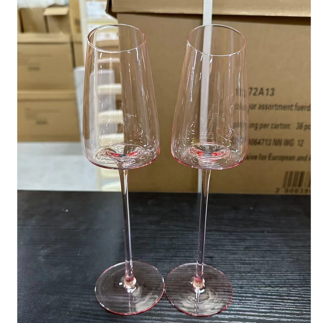 大倩玻璃酒杯套装两个高脚杯颜色随机发渠道