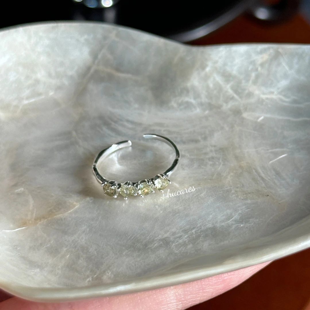 铜合金戒指 hucares「柠檬气泡」原创设计感戒指女小众轻奢设