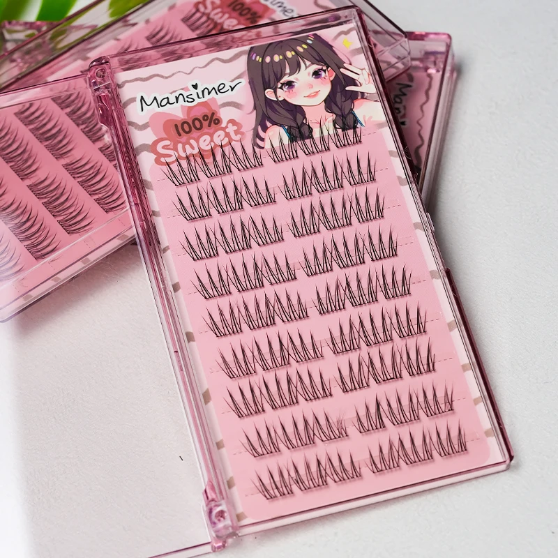 免胶免卸韩系假睫毛女团爱豆ACE高品质自然新手分段式细梗睫毛