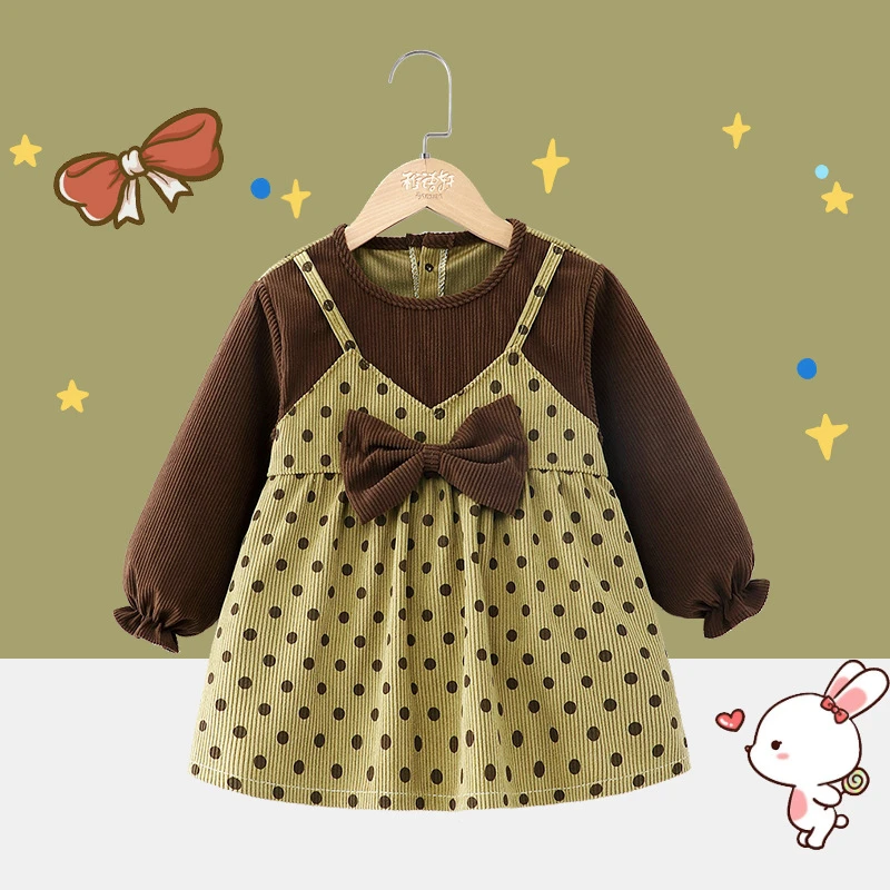 婴儿罩衣女宝宝外穿秋冬公主裙反穿衣饭兜婴儿童围兜吃饭防水防脏