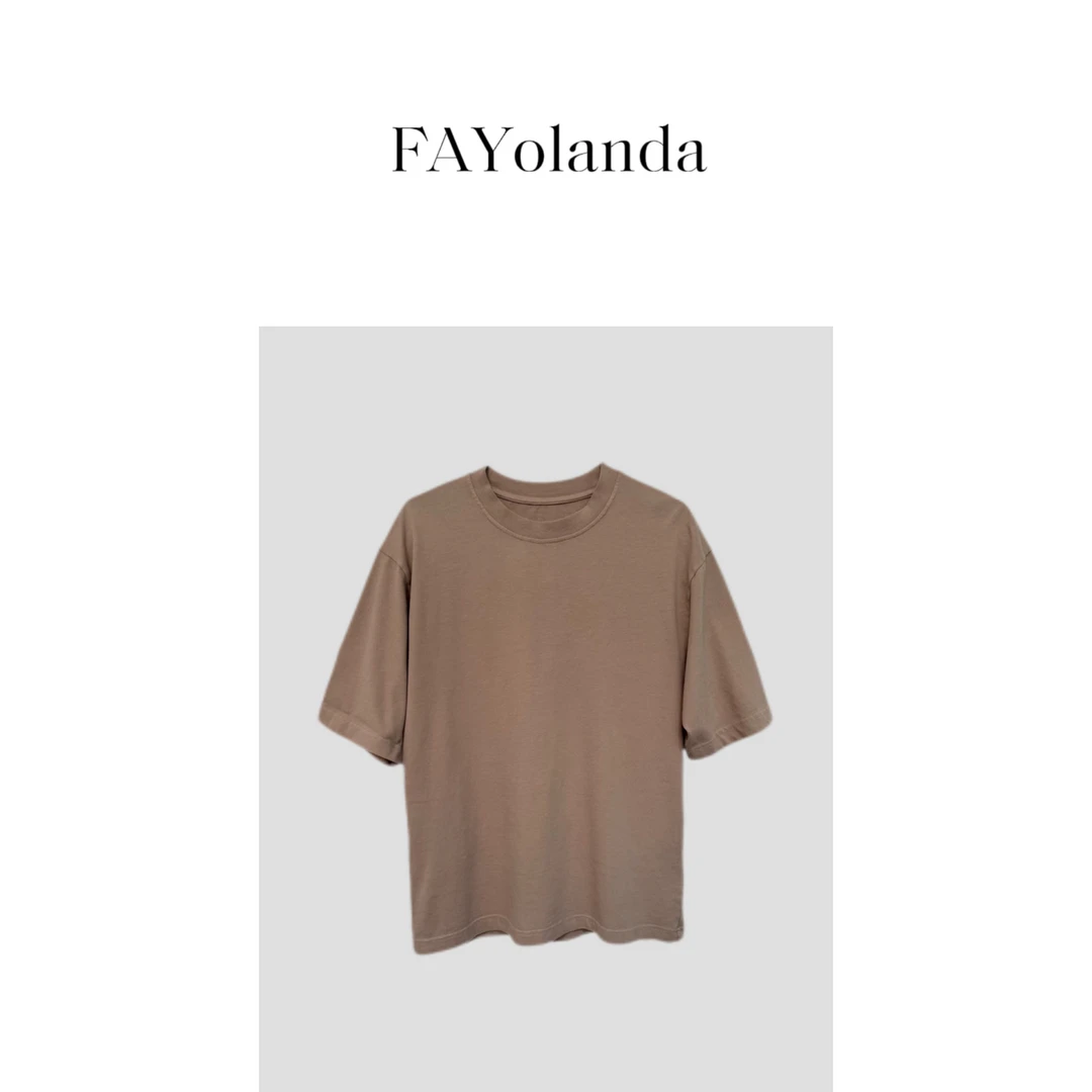 FAY  |  纯棉绒糯感清新显白三色短袖（02099）