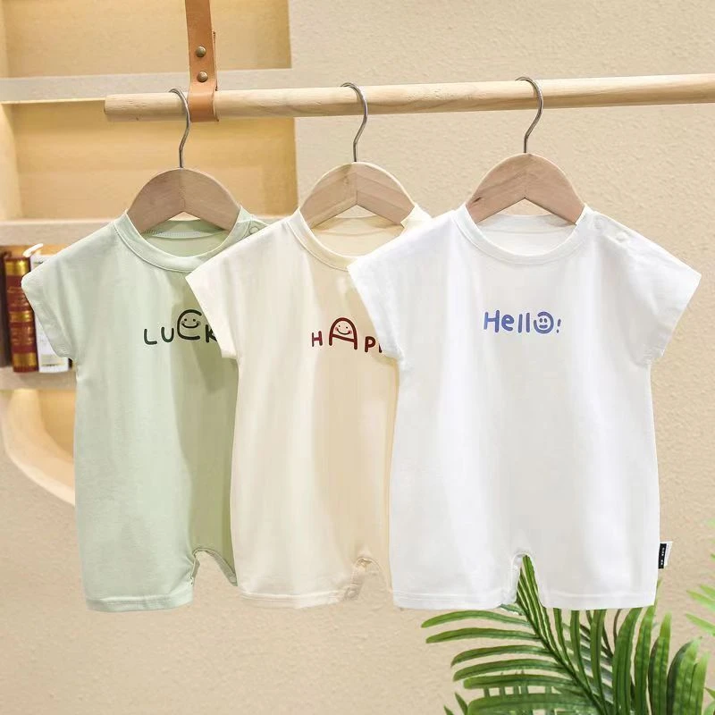 婴幼儿宝宝夏季纯棉A类连体衣夏装新生儿薄款透气休闲包屁衣婴儿