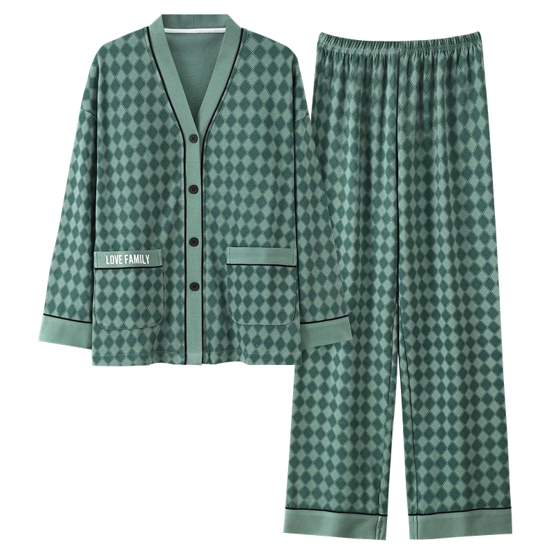 纯棉特大码睡衣女款春秋冬季开衫长袖家居服宽松套装胖mm200斤5XL