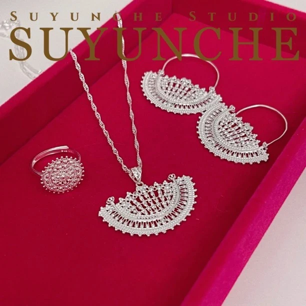 坠链均足银 SuyuncheC01时尚足银Zira yuruxluk 民族风套装