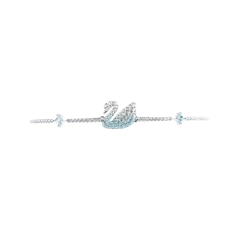 Swarovski/施华洛世奇蓝色渐变小天鹅手镯生日送礼物手链轻奢气质