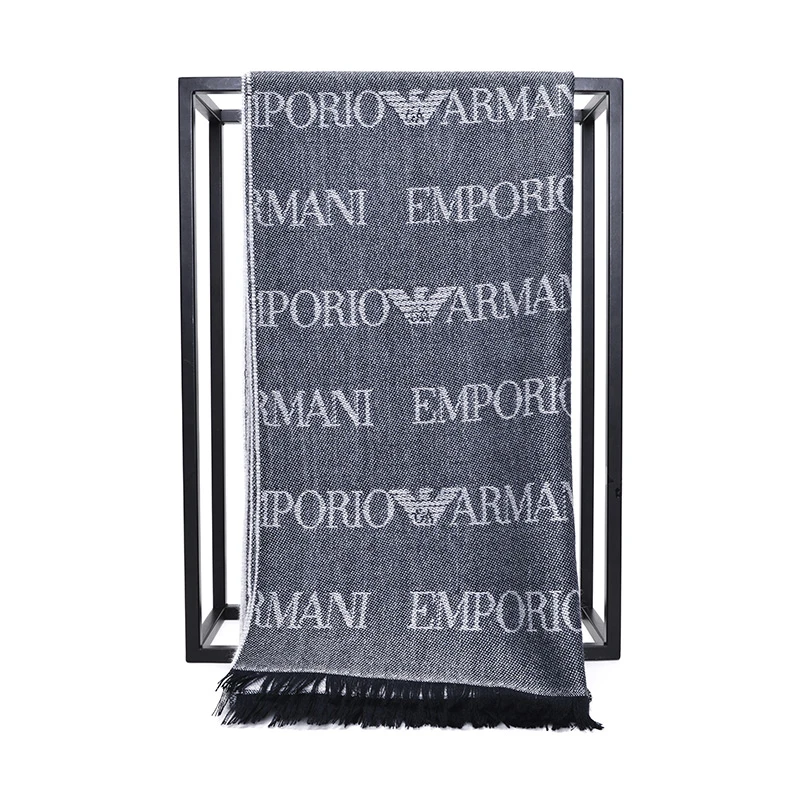 Emporio Armani/安普里奥·阿玛尼男式藏青色百搭冬季围巾11582