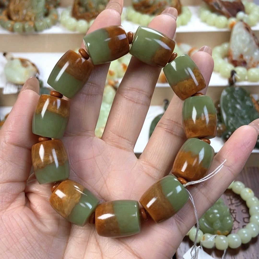 岫岩河磨玉(透闪石质玉)手串未镶嵌s****h