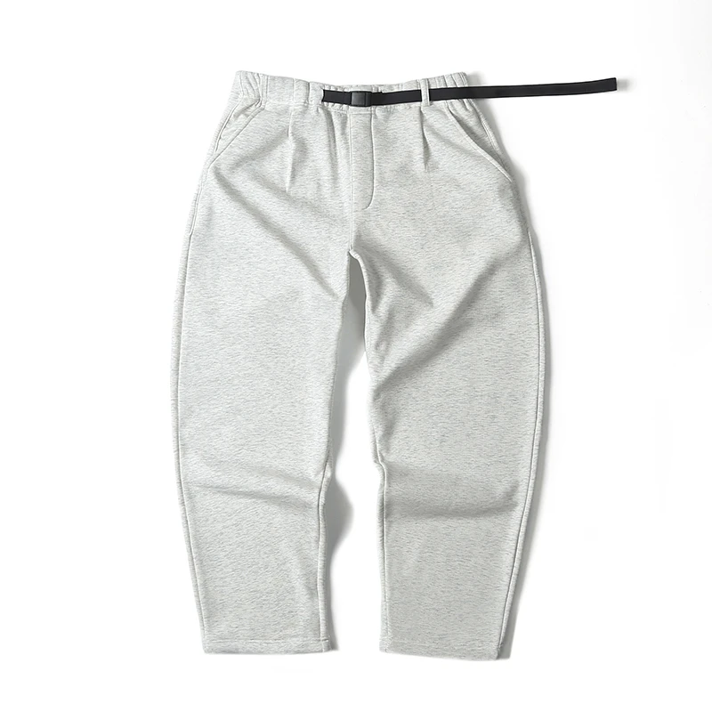 【紫标-5208】加绒男卫裤加厚奥利绒秋冬宽松廓形橡筋腰紫标卫裤