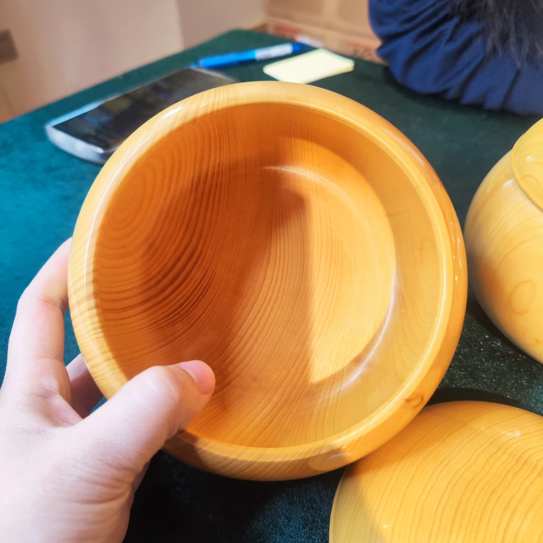 榧木特大棋罐丸山木工所制作围棋棋罐