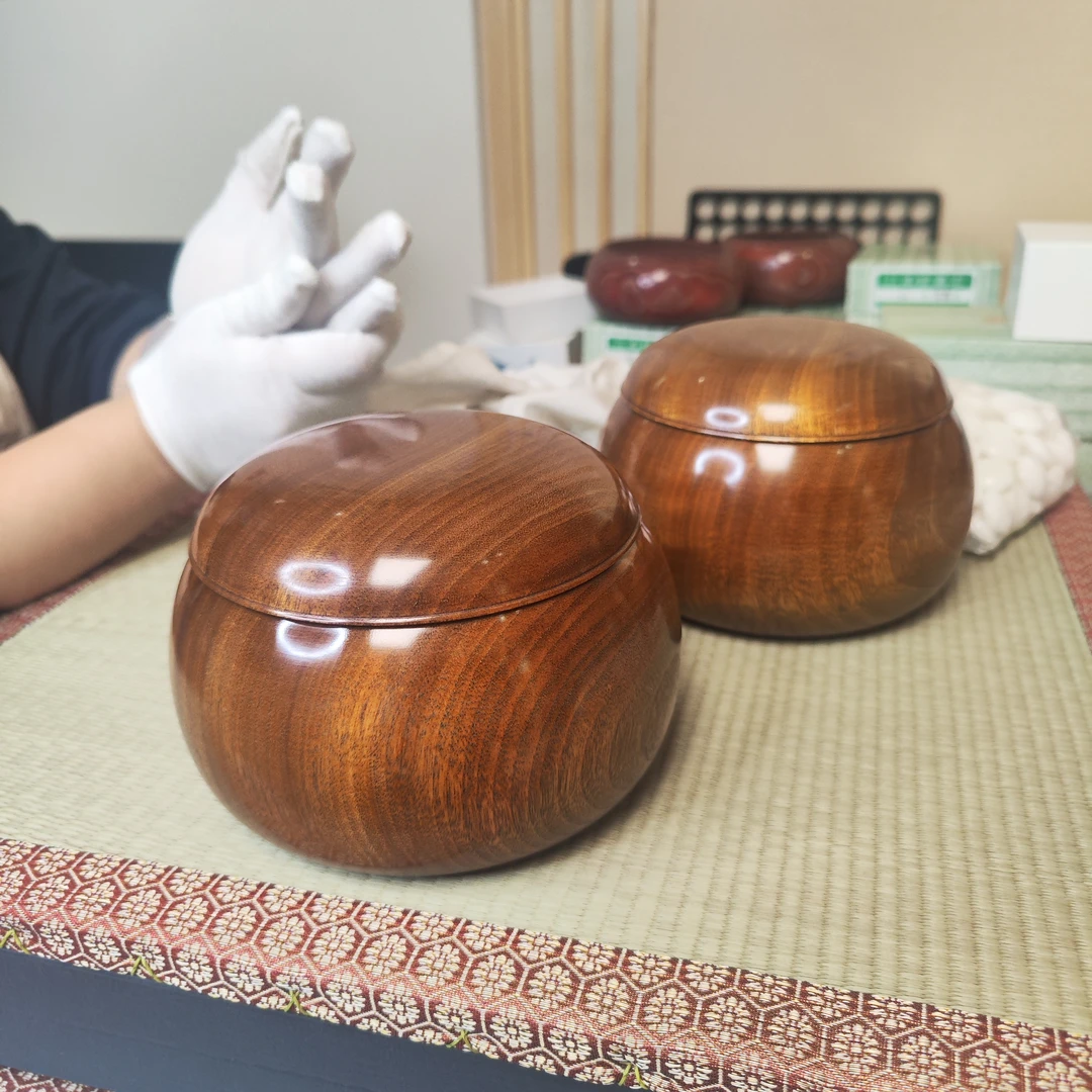 楠木超特大围棋罐36号并实用印