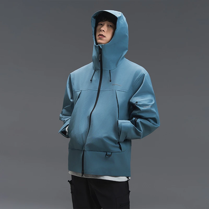 Xuperman运动玩咖硬壳三防拉链冲锋衣立领设计户外运动