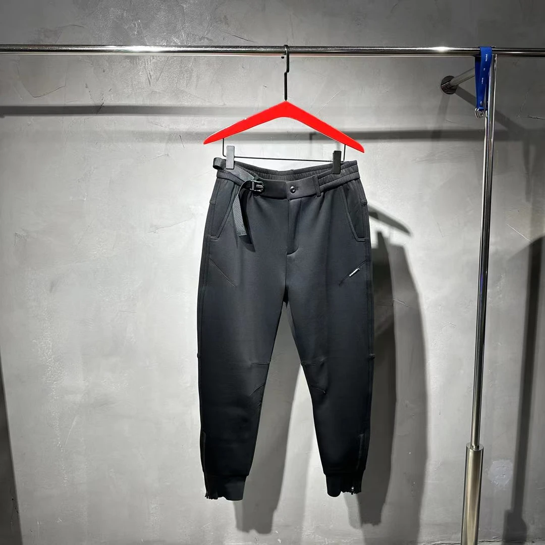拉风哥    秋季新款58079纯色立体裁剪简约百搭小脚拉链休闲裤潮