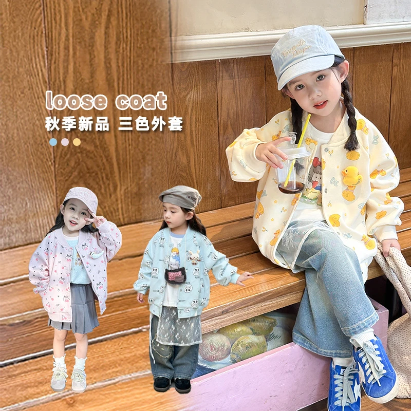 【橘子家】女童可爱印花棒球服外套 HS53569