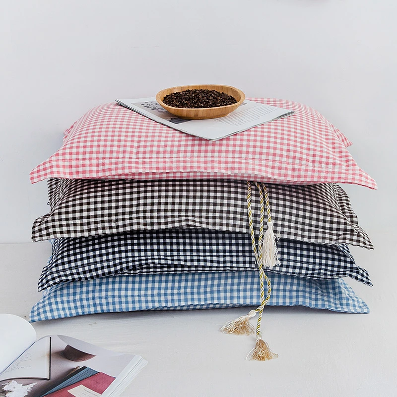 水洗棉枕套荞麦壳荞麦枕 单人成人家用宿舍用可拆洗荞麦壳枕08231