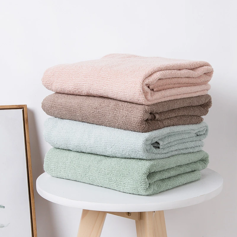 森林色彩简约纯色素色加厚加大吸水柔软浴巾家用洗脸洗澡成人浴巾