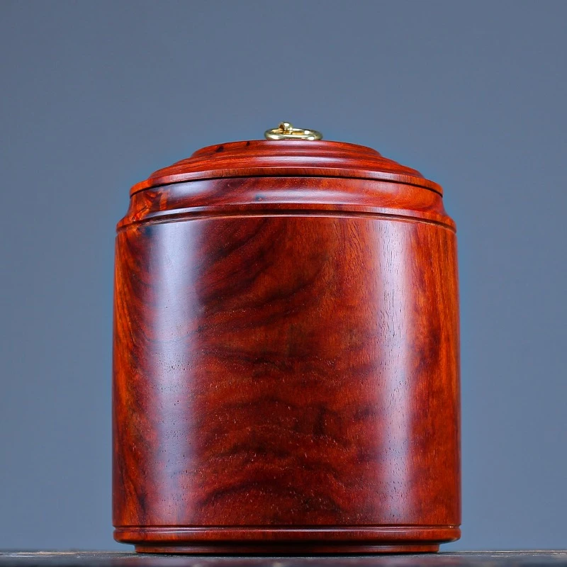 素面木质紫檀手工制作高档款式储物罐