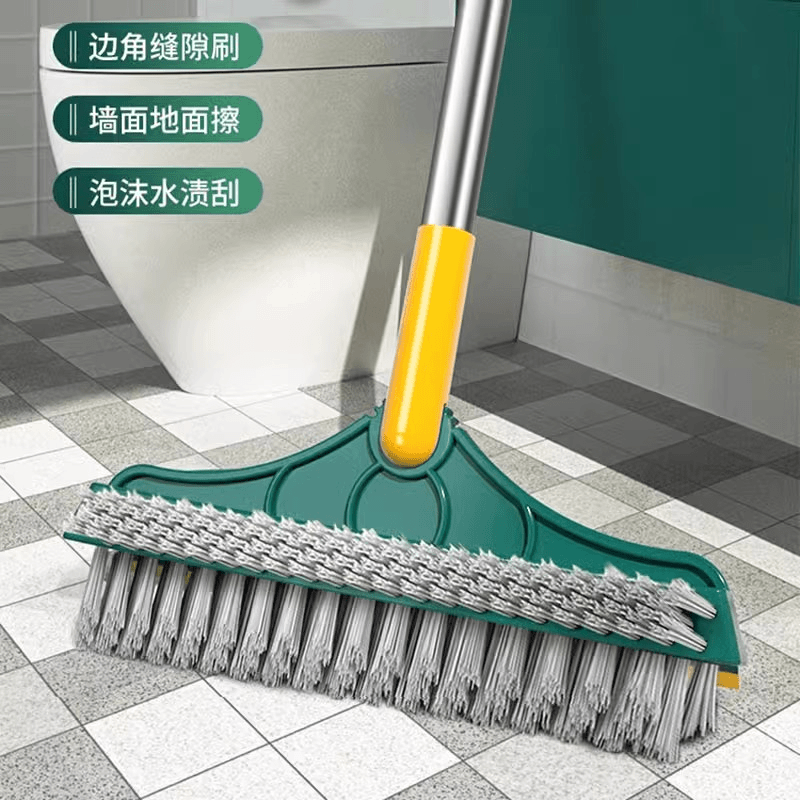 卫生间地刷家用浴室洗地刷硬毛刷墙边角两用洗墙刷洗砖地缝隙刷子