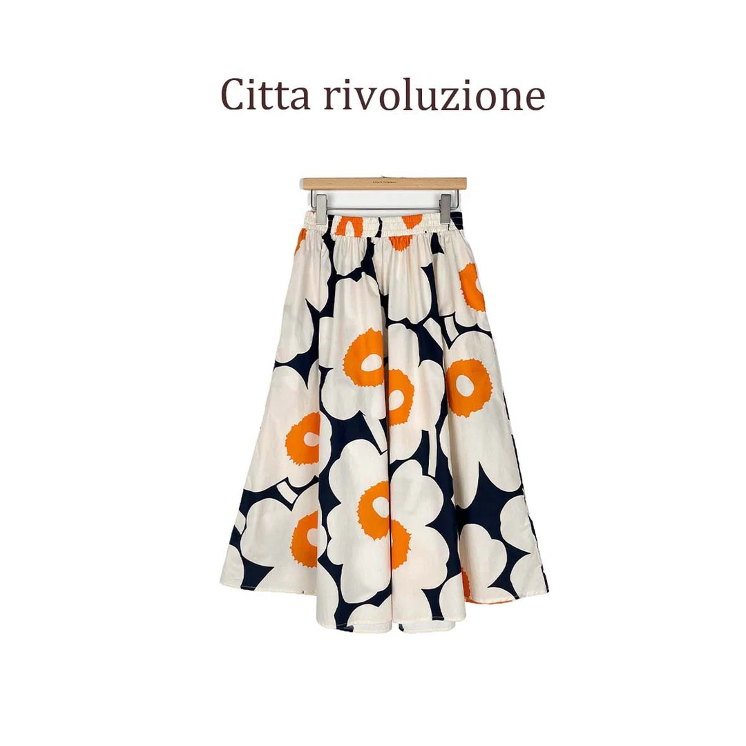 CR--“夏日随性”印花半身裙100