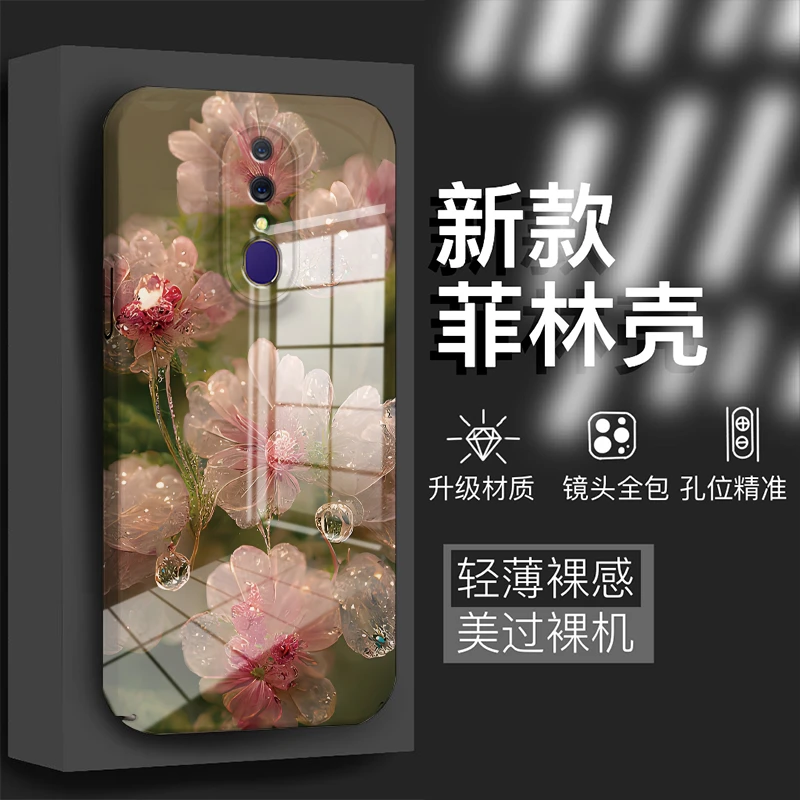 OPPOA9/A9X粉色荷花2023新款菲林镜头全包保护防摔手机壳