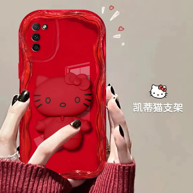 【荣耀30青春】红色奶油壳猫猫支架款网红清透硅胶全包防摔壳