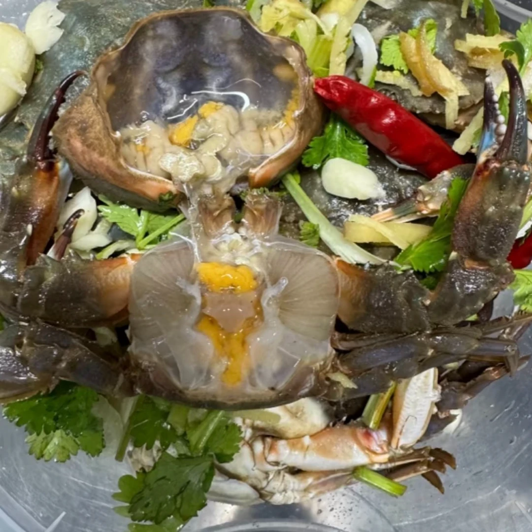 生腌花盖蟹900g/桶 顺丰包邮