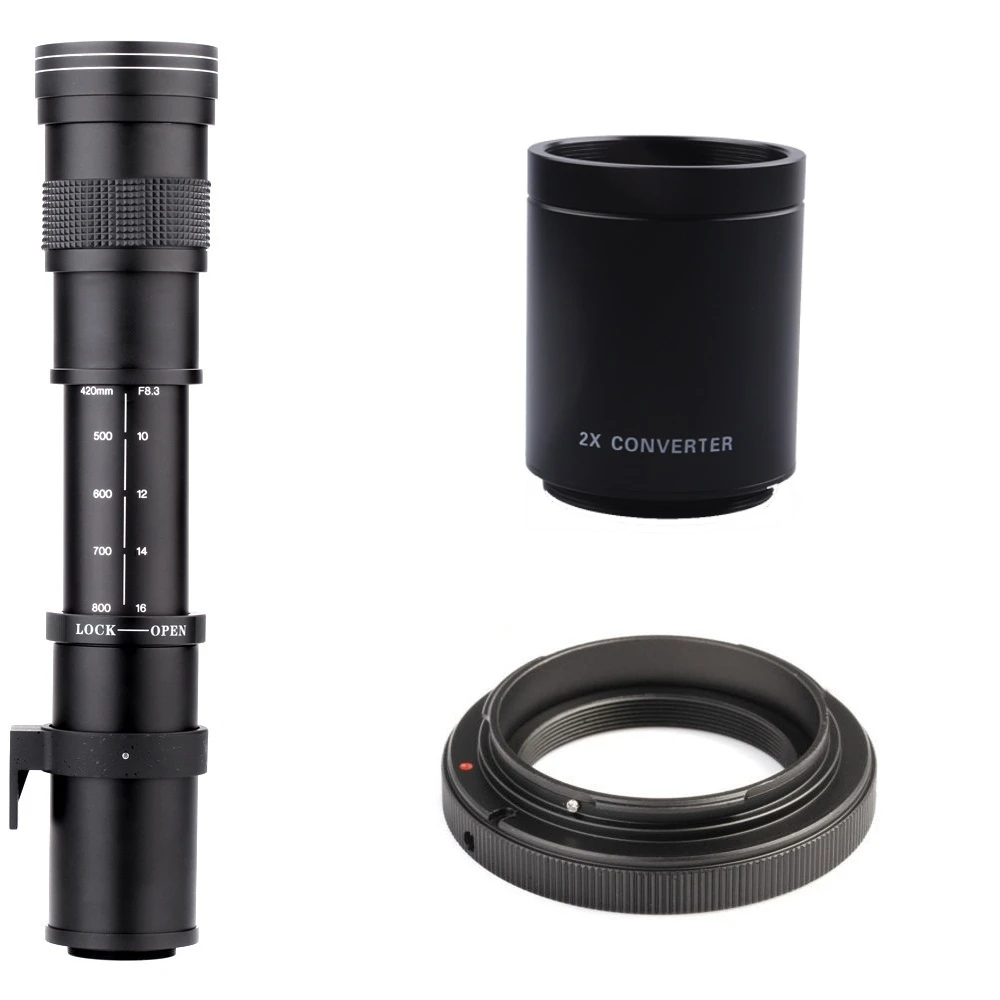 LIGHTDOW420800B2X 420-800MM超长焦手动全画幅镜头+2x增倍镜套装