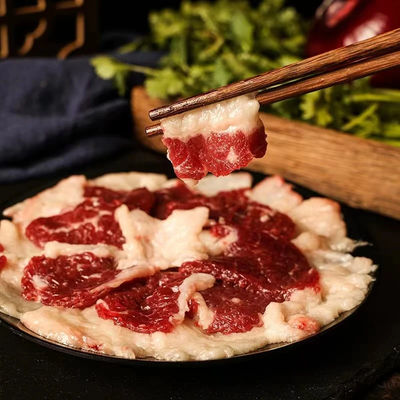 火锅食材～原切牛肉片牛胸口肉切片200g