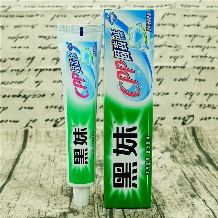 105g黑妹CPP固齿钙牙膏 薄荷香型 家用男女固齿防蛀洁白清新口腔
