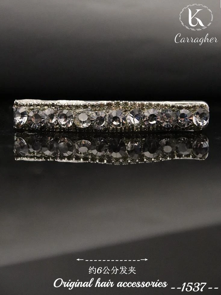 1537卡拉格原创饰品6公分左右发夹（）百搭黑色系刘海侧边夹