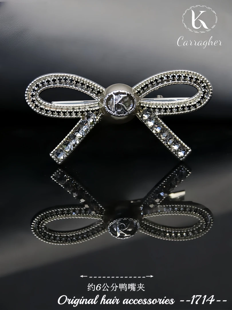 1714卡拉格原创设计款发夹气质轻奢时尚发满钻百搭发卡